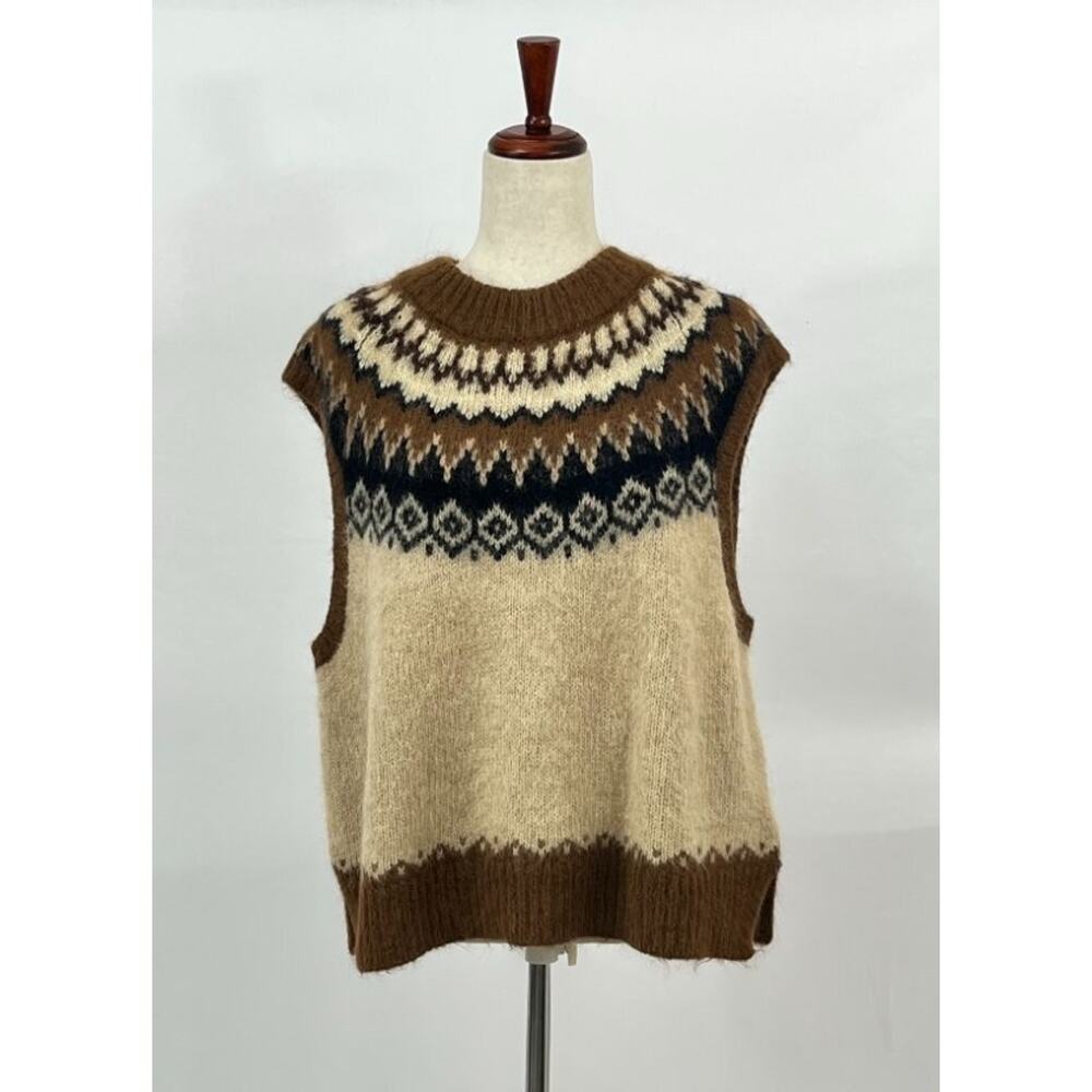 POLO RALPH LAUREN Sz XXL Alpaca Blend Fair Isle Intarsia Knit Sweater Vest - Picture 7 of 10